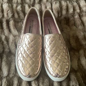 Rose Gold Quilted Sneakers